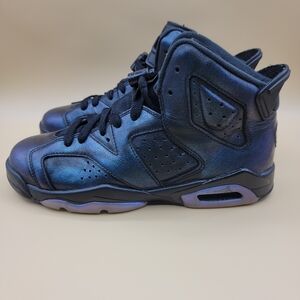 Nike Air Jordan 6 Retro All Star Chameleon BG Kids Shoe Size 5.5Y Black Youth